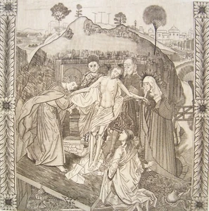 Art Print - Engraving with Burin - Deposition of Christ - Engraver A. Cozzi - - Picture 1 of 1