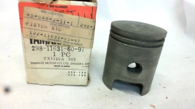 NOS OEM Yamaha Piston STD 1963-1966 YG1 MG1 1972 U7E 298-11631-60-97 - Image 1 of 3
