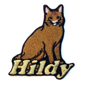 Personalized Somali Cat Patch/Custom Name/Iron-on/Embroidered Applique - Picture 1 of 1