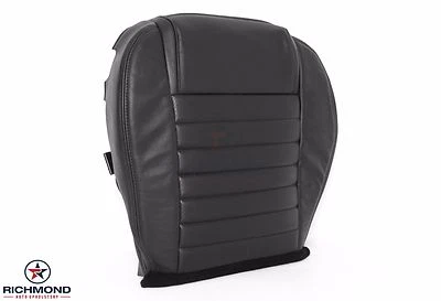 Ford Mustang Shelby GT500 GT-H 2005-2009 - Cubierta de asiento de cuero inferior del conductor negra Foto 1 de 4