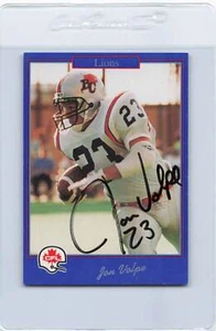 1991 Jogo CFL #183 Jon Volpe British Columbia Signed Auto *K6875 - Picture 1 of 2