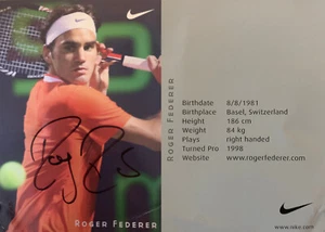 Roger Federer - Cartolina Originale 11x15cm Autografata Signed Autograph Tennis - Foto 1 di 1