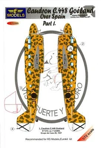 LF Models Decals 1/72 CAUDRON C.455 GOELAND OVER SPAIN with Resin Parts - Picture 1 of 4