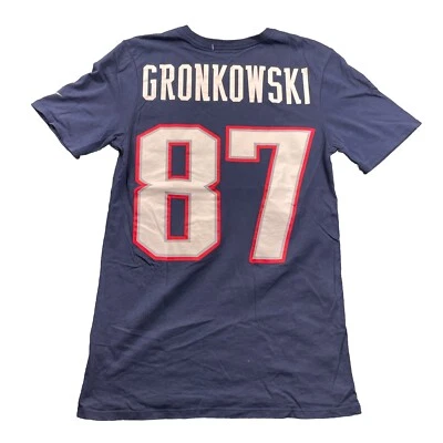 Camiseta deportiva Nike NFL New England Patriots Rob Grownkowski azul talla pequeña usada en excelente estado Foto 1 de 4