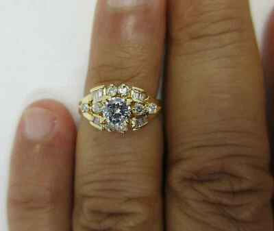 3/4 Carat 18K Gold Diamond Engagement Ring Center=.40 Carat F-VS1  Value=$5,750 - Image 1 of 4