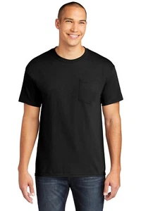 Pack Of 3 Gildan 5300 Mens Short Sleeve Heavy Cotton Stylish Pocket T-Shirt - Picture 1 of 14