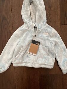 NWT The North Face Girl's OSOLITA  Toddler Hoodie Full Zipper Jacket 3T Ice Blue