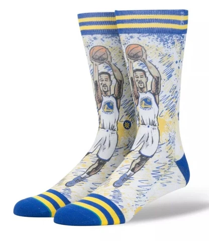 Stance Golden State Warriors Klay Thompson Men’s Sz LARGE (9-12) Socks NWT Cover