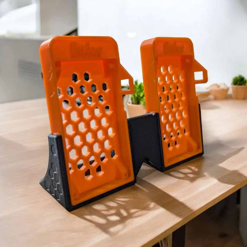 CRYPTOCLOAKS Dual BitAxe Stand - A simple good looking stand to show your two BitAxe's.