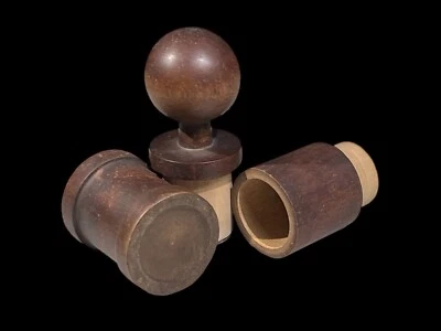 antique wooden primitive pepper grinder - Image 1 of 4