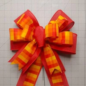 Arco de otoño, arco de corona, lino rojo, cuadros satinados - Imagen 1 de 2