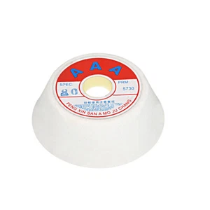 4 Zoll Bördelbecher Schleifscheibe 80 Körnungen Weiß Aluminiumoxid Oberflächenschleifen - Bild 1 von 3