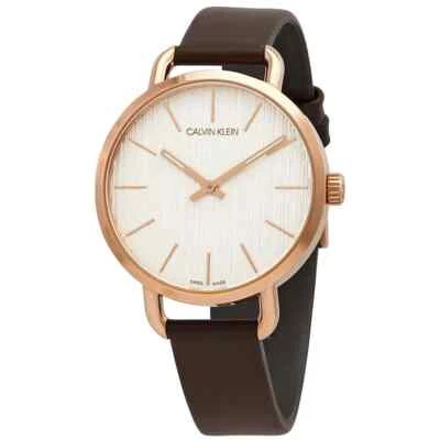 CALVIN KLEIN Even Rose gold tone Silver Dial Ladies Watch  K7B236G6 Swiss made - Image 1 of 4