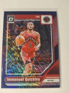 2024-25 Donruss Optic Immanuel Quickley #86 Purple Shimmer Toronto Raptors - Picture 1 of 2