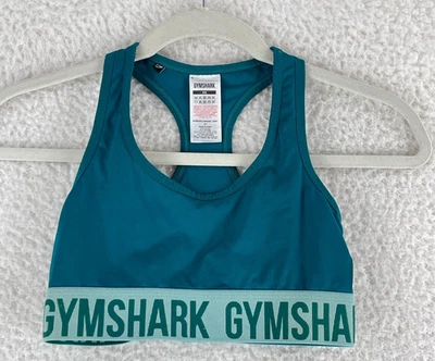 Gymshark Aqua Green Sports Bra Womens Pullover Racerback Athletic Size XS - Image 1 of 4