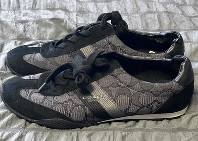 Zapatillas Coach Kelson Para Mujer Talla 6B Negro Gris Firma Jacquard Q7839 Foto 1 de 4