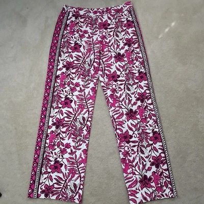 Lily Pulitzer Grenada UPF 50+ Knit Pants Womens Large Elderflower Pink - Image 1 of 4