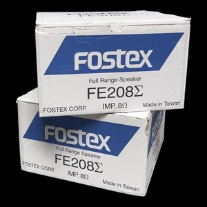 Coppia di diffusori Fostex FE208EΣ FE208E FE208EZ gamma completa NUOVI IN SCATOLA APERTA - Foto 1 di 8