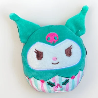 Squishmallow Kuromi 5 Inch Rare Christmas 2025 Pink Skull Holly Stripe Plush NEW - Image 1 of 4