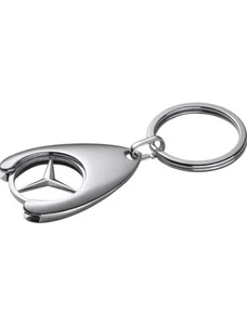 Original Mercedes Schlüsselanhänger Einkaufs Chip Einkaufswagenchip Stern silber - Bild 1 von 3