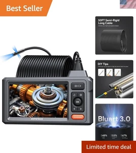 50FT Waterproof Triple Lens Sewer Camera with 5" IPS Screen for Accurate Insp... - Picture 1 of 11