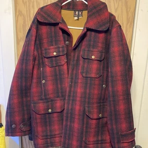 Chaqueta de caza de lana Woolrich vintage a cuadros búfalo talla 42. - Imagen 1 de 14