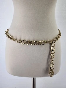 Cabi Womens 90's Style Gold Tone Medallion Chunky Chain Link Belt 39" Long - Picture 1 of 4