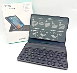 Logitech 920008131 Create Backlit Keyboard Case for ipad pro 9.7 in - Black - Picture 1 of 5