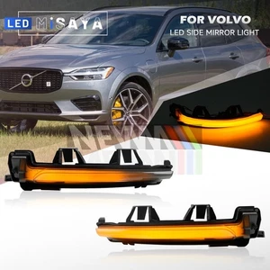 2x Sequential LED Side Mirror Turn Signal Indicator for Volvo XC90 XC60 S60 S90 - Picture 1 of 12
