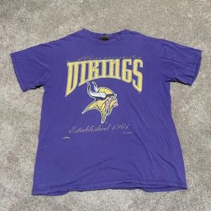 Camicia vintage Minnesota Vikings uomo grande NFL calcio made USA anni 90 noce moscata - Foto 1 di 4