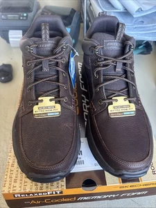 PICK SIZE - Skechers 204454 Men's Respected-Boswell Red / Brown Shoes - Picture 1 of 9