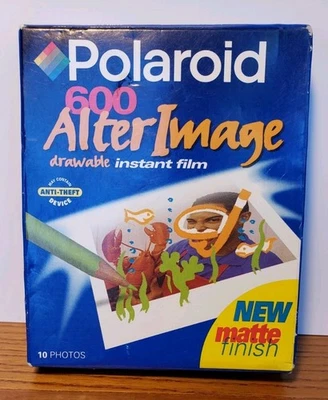 Polaroid 600 Alter Image Drawable Instant Film New Matte Finish Exp 03/2000 - Image 1 of 3