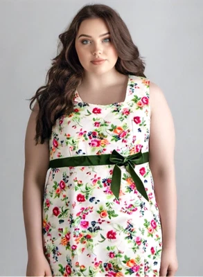 Hannah Andersson Floral Midi Dress Sleeveless Cotton White Size X-Large 16 VGUC - Image 1 of 4