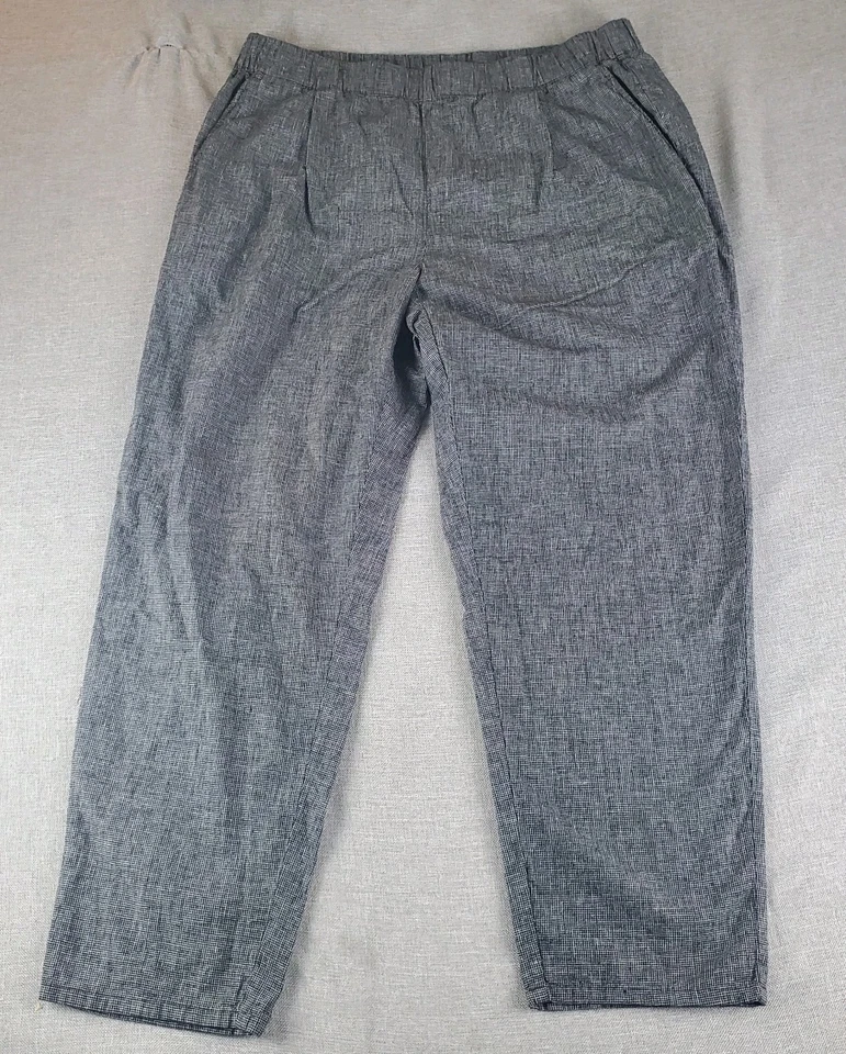 Pantalones Eileen Fisher para mujer grandes cáñamo mezcla de algodón orgánico minimalista preppy Foto 1 de 4