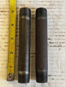 1/2" x 5" Rohrnippel, Temperguss, 2 Stück - Bild 1 von 1