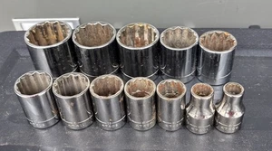 Craftsman 1/2" Drive 12 Point Lot Of 12 Standard - Bild 1 von 21