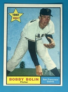 1961 Topps - #449 Bob Bolin Giants Rookie - Picture 1 of 2