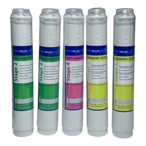 Pure Blue H2O-Reverse Osmosis Filter System-5PC Replacement Filters-PBTLR04RCT - Picture 1 of 1