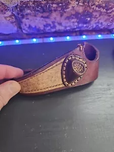 Antiq Segelmacherwerkzeug Leder Matrosenhand Nähhandschuh rechte Hand Fingerhut.OBO - Bild 1 von 8