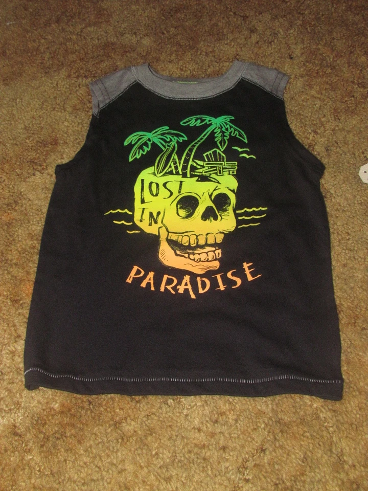 Camiseta sin mangas Arizona negra Lost in Paradise calavera talla 4 para niños nueva con etiquetas Foto 1 de 1