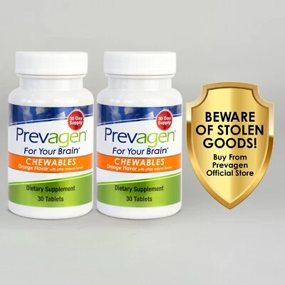 Masticables naranja Prevagen Regular Strength 10 mg - Paquete de 2 (suministro para 60 días) Foto 1 de 2