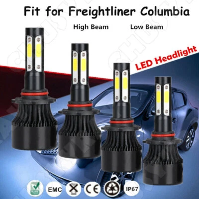 LED Pro Conversion Bulb Kit for Freightliner Columbia Headlights Lamp Lo+Hi 4PCS - Image 1 of 4