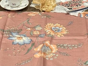 Vintage 1983 Bloomcraft Original Siebdruck LUTHER TRAVIS Blumen Stoff - Bild 1 von 8