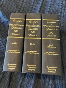Genealogies of Pennsylvania Families, Volume I II III Complete 1982 1st Edition - Picture 1 of 24