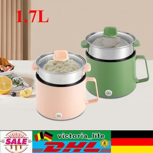Elektrischer Hot Pot 1.7L Multifunktions-Elektroherd Antihaft Kochtopf Grün/Rosa - Bild 1 von 35