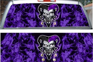 Evil Clown Jester car truck rear window view thru graphic - Picture 1 of 2