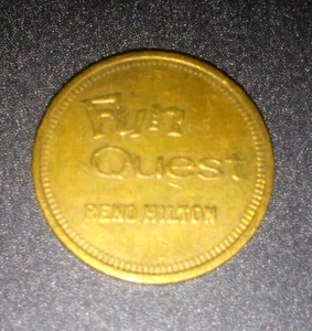 FUN QUEST RENO HILTON VINTAGE AMUSEMENT TOKEN-L@@K! - Picture 1 of 2
