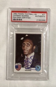 THOMAS HEARNS RC SIGNED 1981/1982 PANINI AUTOGRAPH ROOKIE CARD #71 PSA AUTO - Picture 1 of 2