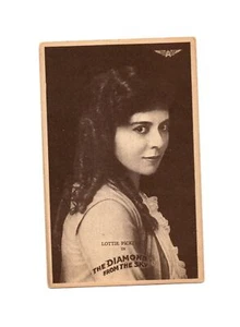 LOTTIE PICKFORD, estrella de cine mudo, postal de colección, El diamante del cielo - Imagen 1 de 2