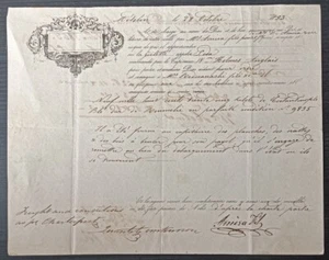 Poland 1853 bill of lading Metelin to Constantinople, Turkey - Picture 1 of 2